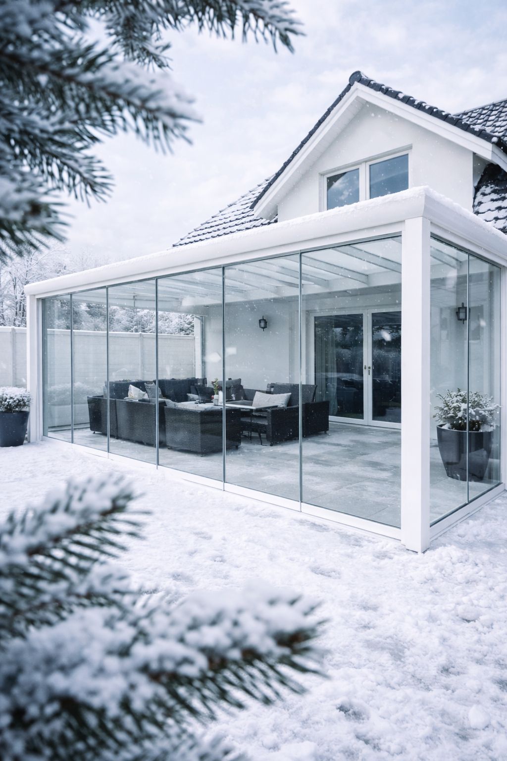 Szklany system przesuwny